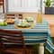 Beachy Stripe Print Outdoor Tablecloth with Zipper, 60" Round